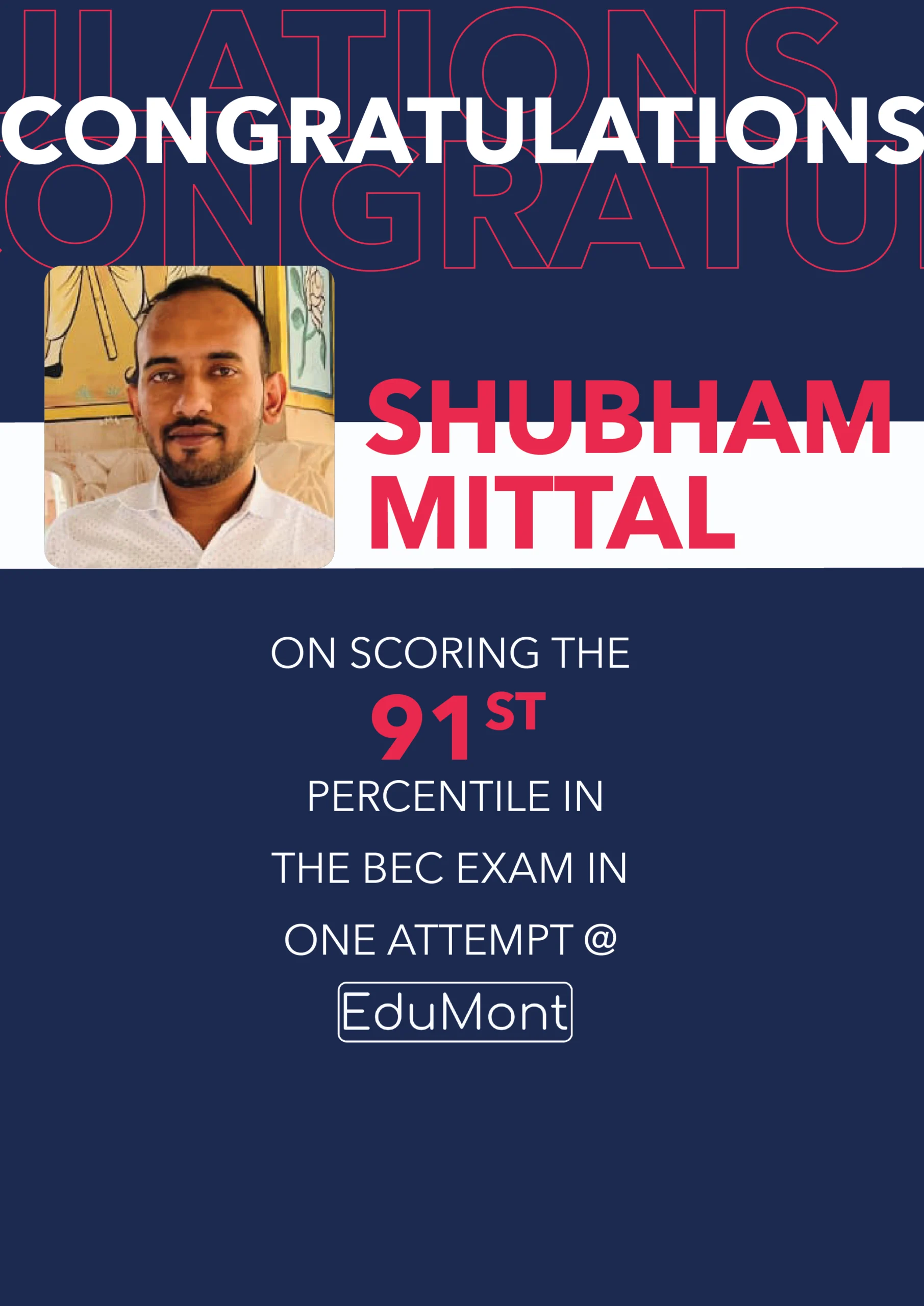 Congratulations Shubham Mittal